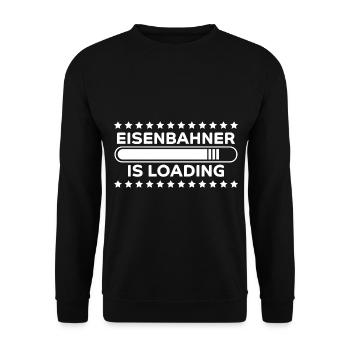 Eisenbahner Spruch Lokführer Eisenbahner Geschenk - Unisex Pullover - Schwarz - Vorne - Alina (178cm) & Michal (187cm)