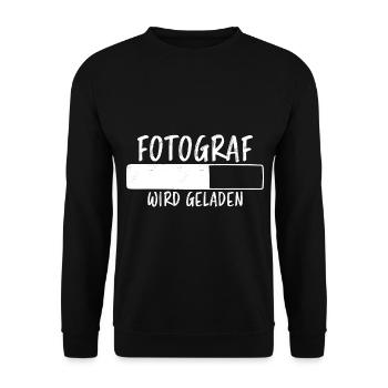 Fotograf Spruch Foto Lustiges Fotograf Geschenk - Unisex Pullover - Schwarz - Vorne - Alina (178cm) & Michal (187cm)