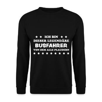 Busfahrer Beruf Lustiger Spruch Busfahrer Geschenk - Unisex Pullover - Schwarz - Vorne - Alina (178cm) & Michal (187cm)