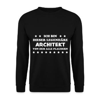 Architekt Spruch Architektur Architekt Geschenk - Unisex Pullover - Schwarz - Vorne - Alina (178cm) & Michal (187cm)