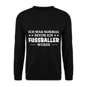 Fußballer Spruch Tor Lustiges Fussballer Geschenk - Unisex Pullover - Schwarz - Vorne - Alina (178cm) & Michal (187cm)