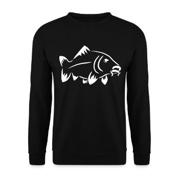 Carp fishing - Unisex Sweatshirt - black - Front - Alina (178cm) & Michal (187cm)