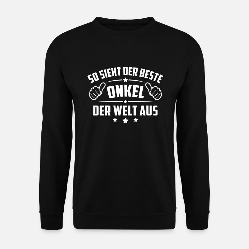 So sieht der beste onkel der welt aus shirt onkel - Unisex Pullover - Schwarz