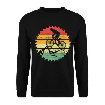 Retro VTT VTT VTT VTT VTT - Sweat-shirt Unisexe - noir - Devant - Alina (178cm) & Michal (187cm)