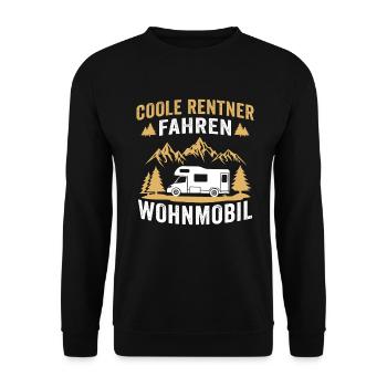 coole Rentner fahren wohnmobil - Unisex Pullover - Schwarz - Vorne - Alina (178cm) & Michal (187cm)
