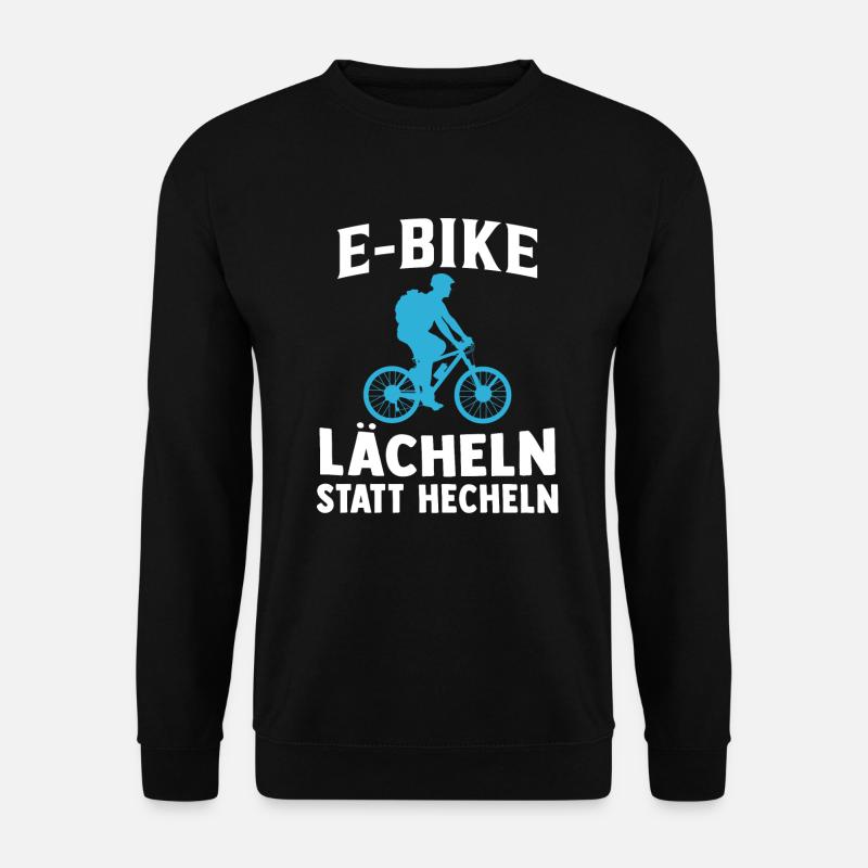 e bike Lächeln statt hecheln - Unisex Pullover - Schwarz