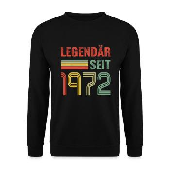 Legendär seit 1972 - Unisex Pullover - Schwarz - Vorne - Alina (178cm) & Michal (187cm)