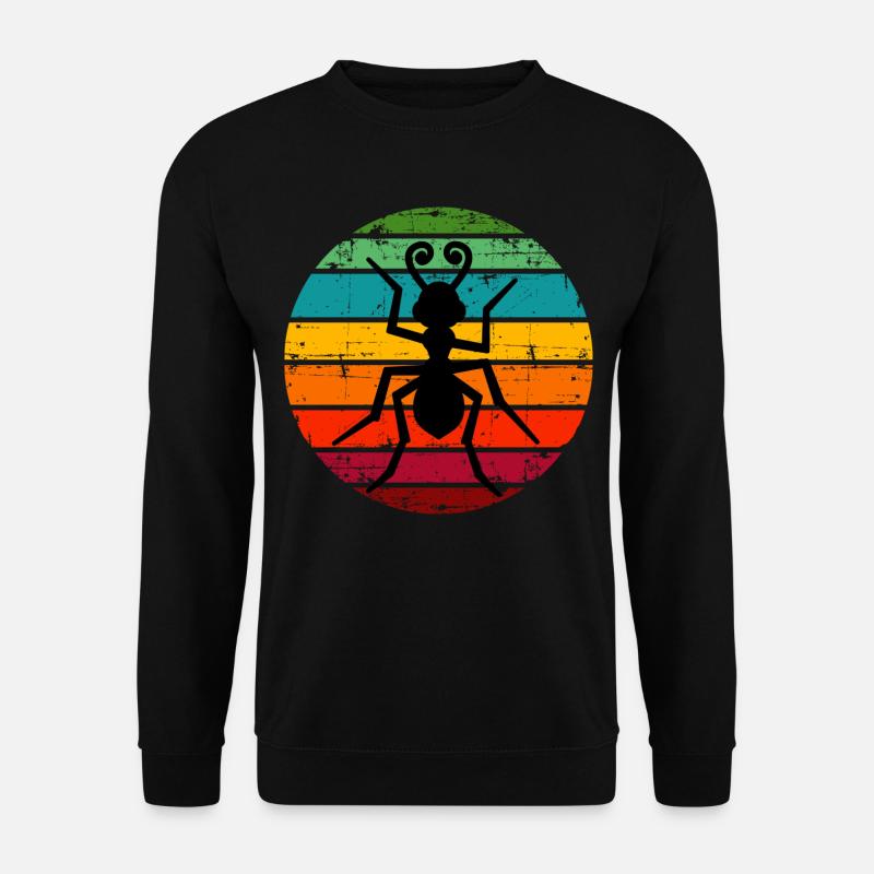 Fourmi Insectes Fourmis Rétro Coucher de Soleil - Sweat-shirt Unisexe - noir