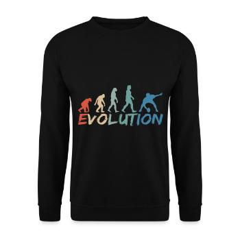 Rugby Evolution Vintage - Unisex Sweatshirt - black - Front - Alina (178cm) & Michal (187cm)