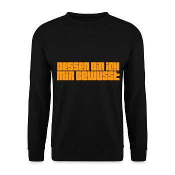 weiss ich doch - Unisex Pullover - Schwarz - Vorne - Alina (178cm) & Michal (187cm)