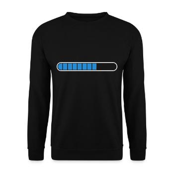 Ladebalken PC Icon Symbol - Unisex Pullover - Schwarz - Vorne - Alina (178cm) & Michal (187cm)