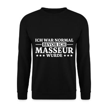 Masseur Lustiger Spruch Massage Masseur Geschenk - Unisex Pullover - Schwarz - Vorne - Alina (178cm) & Michal (187cm)