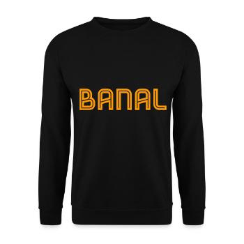 einfach nur banal - Unisex Pullover - Schwarz - Vorne - Alina (178cm) & Michal (187cm)