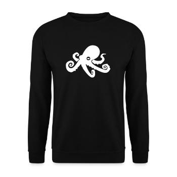 octopus - Unisex Sweatshirt - black - Front - Alina (178cm) & Michal (187cm)