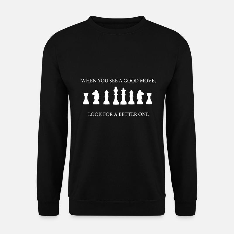 SCHACH SPRUCH! GESCHENKIDEE FÜR SCHACH PROFIS - Unisex Pullover - Schwarz