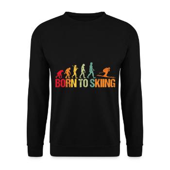 Évolution du ski - Sweat-shirt Unisexe - noir - Devant - Alina (178cm) & Michal (187cm)