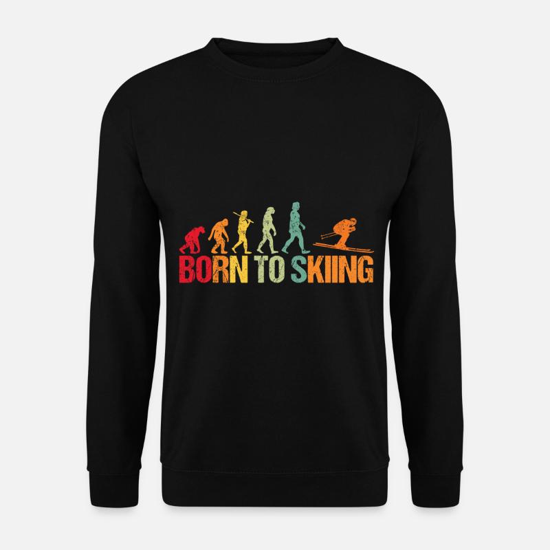 Evolution of Skiing - Unisex Sweatshirt - black