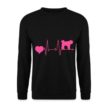 Bouvier des Flandres Flemish Hound Mom - Unisex Sweatshirt - black - Front - Alina (178cm) & Michal (187cm)