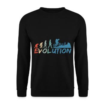 VTT VTT Papa Papa VTT Evolution Retro - Sweat-shirt Unisexe - noir - Devant - Alina (178cm) & Michal (187cm)