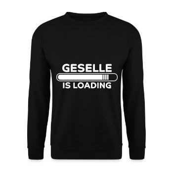 Geselle Spruch Lustiges Gesellenprüfung Geschenk - Unisex Pullover - Schwarz - Vorne - Alina (178cm) & Michal (187cm)