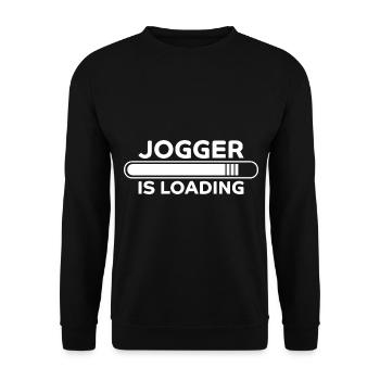 Jogger Spruch Fun Laufen Lustiges Jogging Geschenk - Unisex Pullover - Schwarz - Vorne - Alina (178cm) & Michal (187cm)