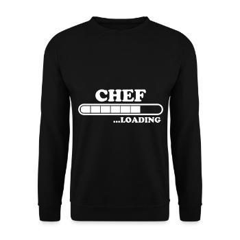 Chef Spruch Beruf Kollegen Lustiges Chef Geschenk - Unisex Pullover - Schwarz - Vorne - Alina (178cm) & Michal (187cm)
