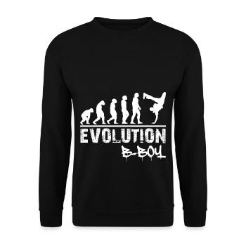 Breakdance Evolution B-Boy Breakdancer Geschenk - Unisex Pullover - Schwarz - Vorne - Alina (178cm) & Michal (187cm)