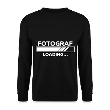 Fotograf Spruch Foto Lustiges Fotograf Geschenk - Unisex Pullover - Schwarz - Vorne - Alina (178cm) & Michal (187cm)