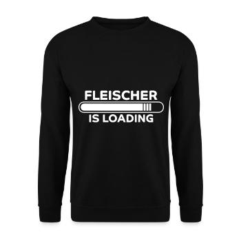 Fleischer Spruch Metzger Lustig Fleischer Geschenk - Unisex Pullover - Schwarz - Vorne - Alina (178cm) & Michal (187cm)