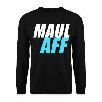 Maulaff Maul Aff - Unisex Pullover - Schwarz - Vorne - Alina (178cm) & Michal (187cm)