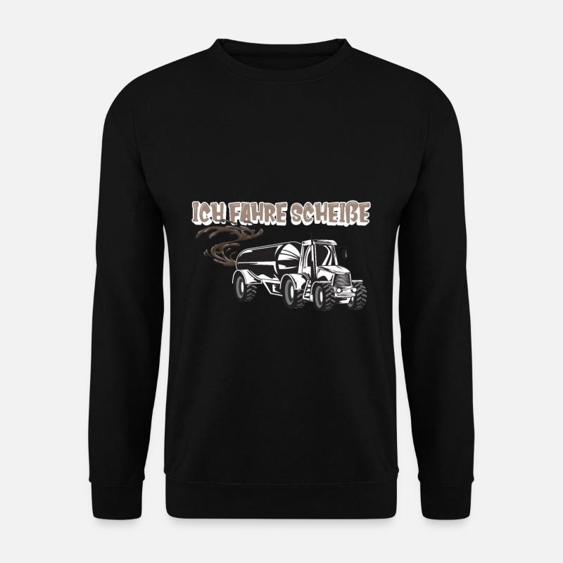 Bauer Traktor mit Güllefass - Unisex Pullover - Schwarz
