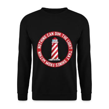 Rien ne peut ternir la lumière qui brille de l'intérieur - Sweat-shirt Unisexe - noir - Devant - Alina (178cm) & Michal (187cm)