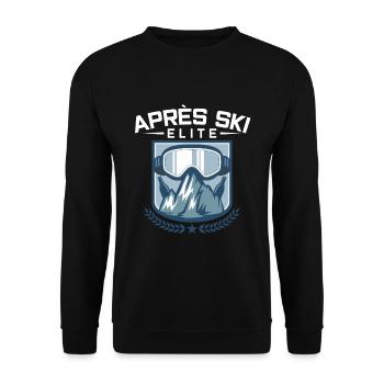 Après-ski Elite Ski Vacances en équipe Sports Ski - Sweat-shirt Unisexe - noir - Devant - Alina (178cm) & Michal (187cm)