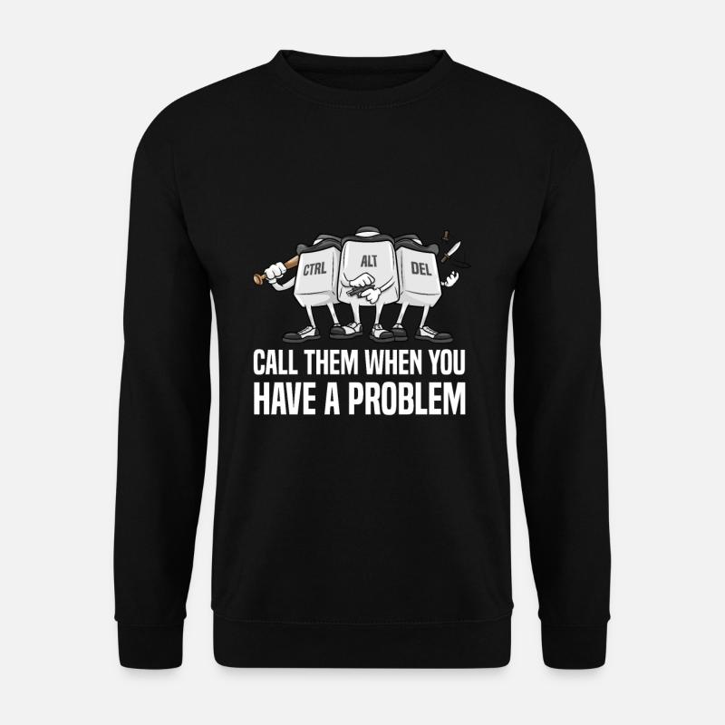 CTRL ALT DEL Nerd Geek - Unisex Pullover - Schwarz