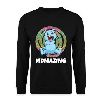 MDMA - Sweat-shirt Unisexe - noir - Devant - Alina (178cm) & Michal (187cm)