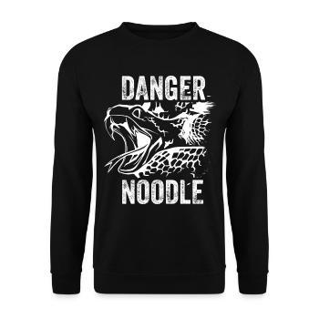 Snake Danger Noodle disant drôle - Sweat-shirt Unisexe - noir - Devant - Alina (178cm) & Michal (187cm)