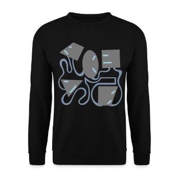 Gesicht — Form — Charakter — Temperament - Unisex Pullover - Schwarz - Vorne - Alina (178cm) & Michal (187cm)