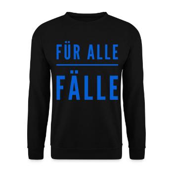 ich bin bedacht - Unisex Pullover - Schwarz - Vorne - Alina (178cm) & Michal (187cm)