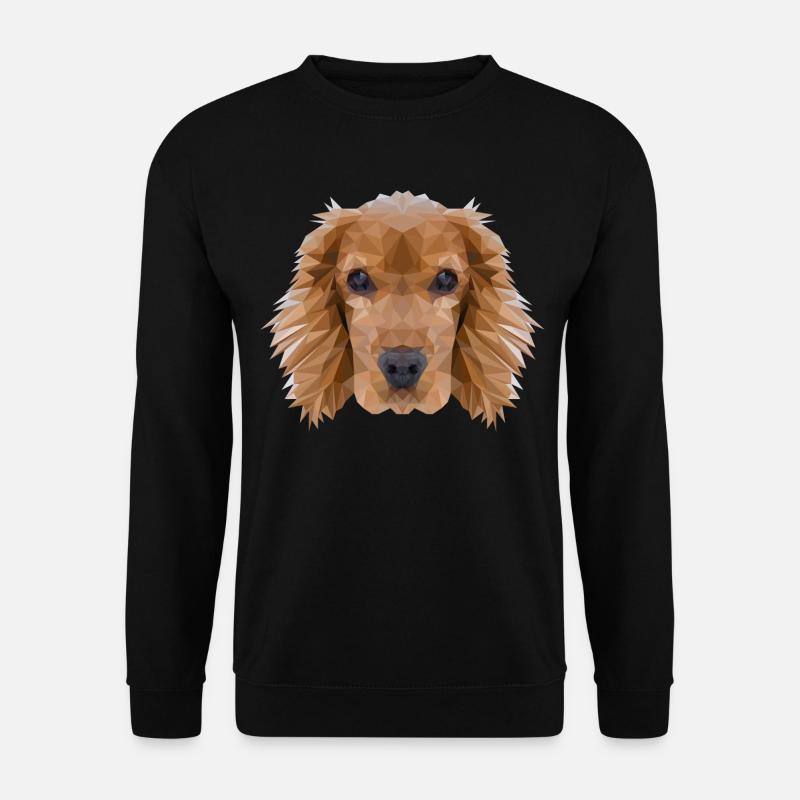 Cocker Spaniel Dog Polygon Design - Unisex Sweatshirt - black