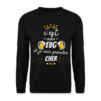 Das ist mein Junggesellenabschied, den ich nehmen werde, liebes Humor-Geschenk - Unisex Pullover - Schwarz - Vorne - Alina (178cm) & Michal (187cm)