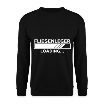 Fliesenleger Spruch Lustiges Fliesenleger Geschenk - Unisex Pullover - Schwarz - Vorne - Alina (178cm) & Michal (187cm)