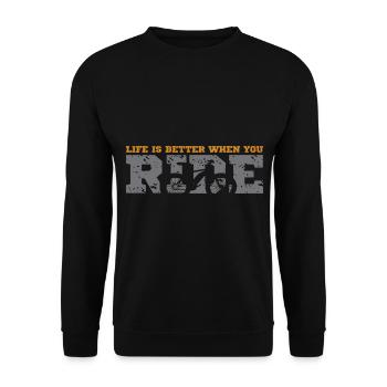 Fatbike Fat Tire Bike Fette Reifen Fahrrad better - Unisex Sweatshirt - black - Front - Alina (178cm) & Michal (187cm)