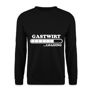 Gastwirt Spruch Kneipe Wirt Fun Gastwirt Geschenk - Unisex Pullover - Schwarz - Vorne - Alina (178cm) & Michal (187cm)