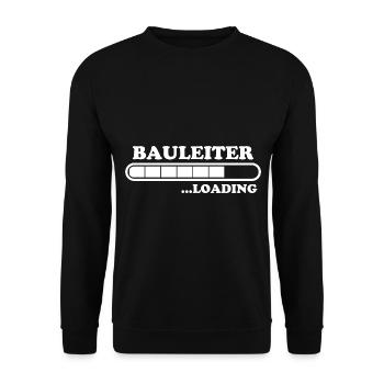 Bauleiter Spruch Baustelle Fun Bauleiter Geschenk - Unisex Pullover - Schwarz - Vorne - Alina (178cm) & Michal (187cm)