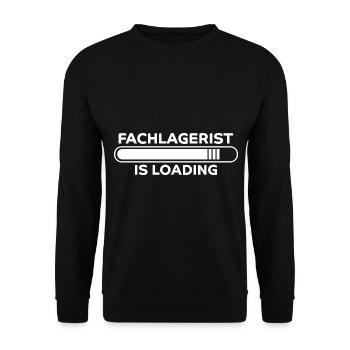 Fachlagerist Spruch Lustiges Fachlagerist Geschenk - Unisex Pullover - Schwarz - Vorne - Alina (178cm) & Michal (187cm)