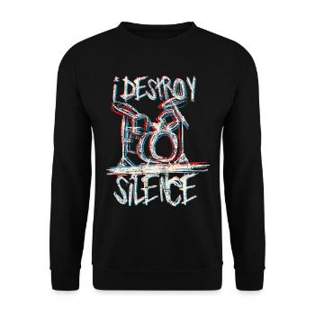 Drums drums drums - Unisex Sweatshirt - black - Front - Alina (178cm) & Michal (187cm)