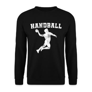 Handball Spieler - Unisex Pullover - Schwarz - Vorne - Alina (178cm) & Michal (187cm)