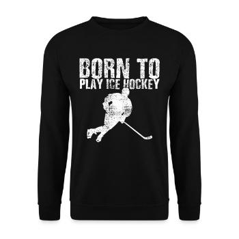 Eishockey - Unisex Pullover - Schwarz - Vorne - Alina (178cm) & Michal (187cm)