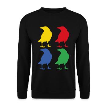 Crow animal raven - Unisex Sweatshirt - black - Front - Alina (178cm) & Michal (187cm)