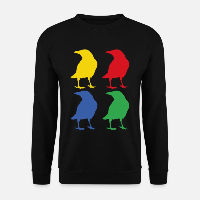 Krähe Tierrabe - Unisex Pullover - Schwarz